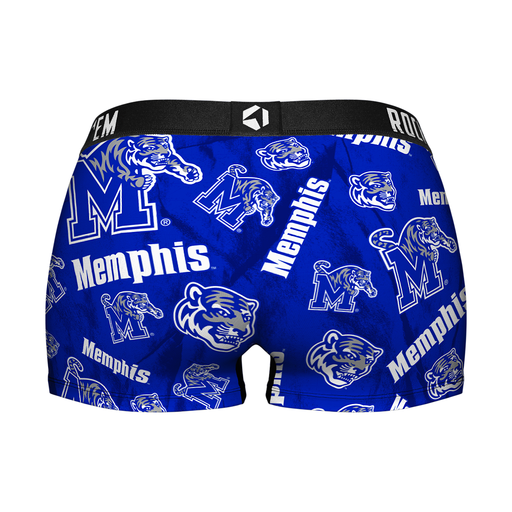 Women's Boy Shorts - Memphis Tigers - Logo All-Over | Rock 'Em Socks