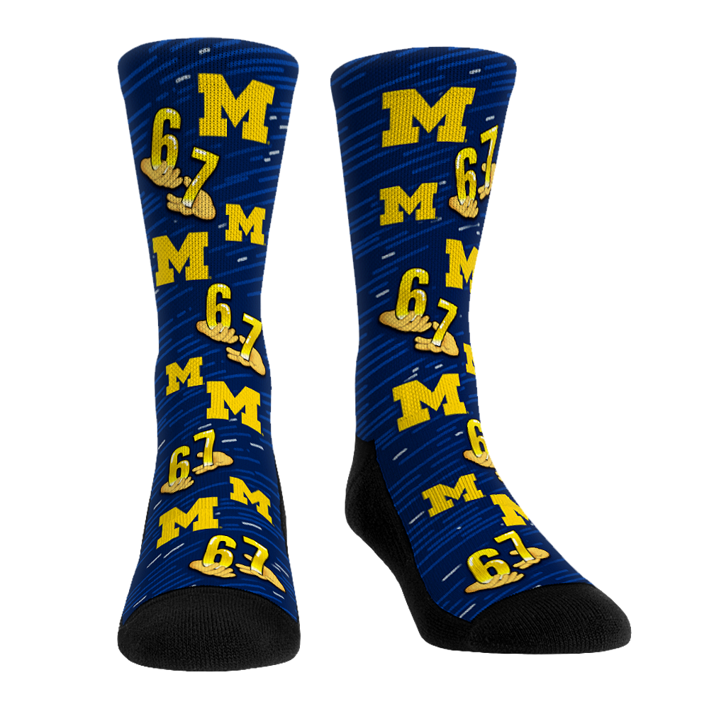 Michigan Wolverines - Six Seven All-Over | Rock 'Em Socks