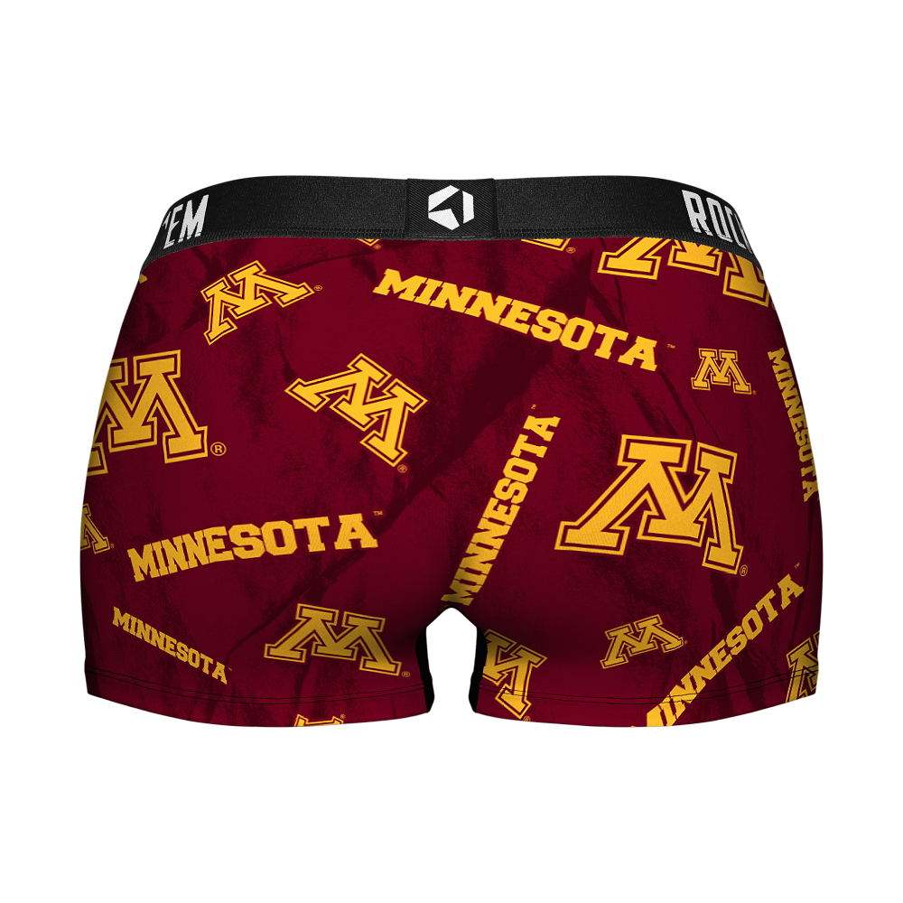 Women's Boy Shorts - Minnesota Golden Gophers - Logo All-Over | Rock 'Em Socks
