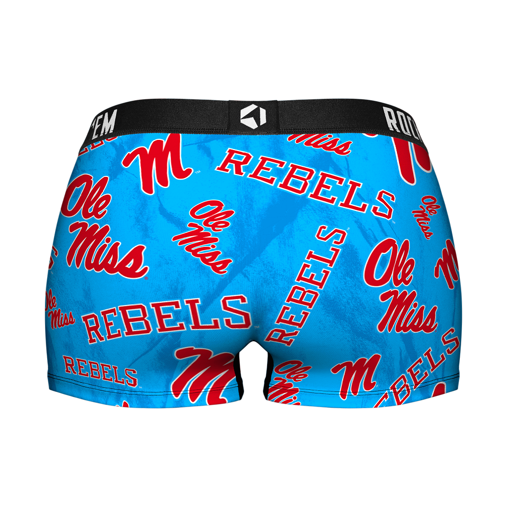 Women's Boy Shorts - Ole Miss Rebels - Logo All-Over | Rock 'Em Socks 2