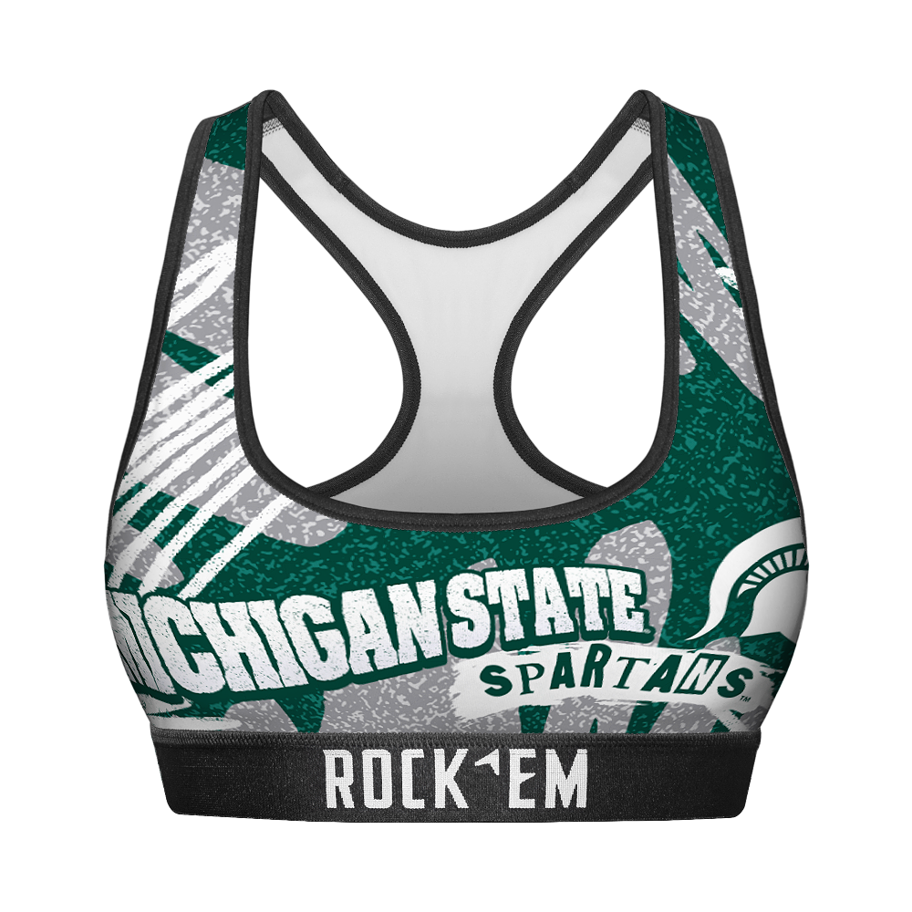 Women's Sports Bra - Michigan State Spartans - Team Blast | Rock 'Em Socks