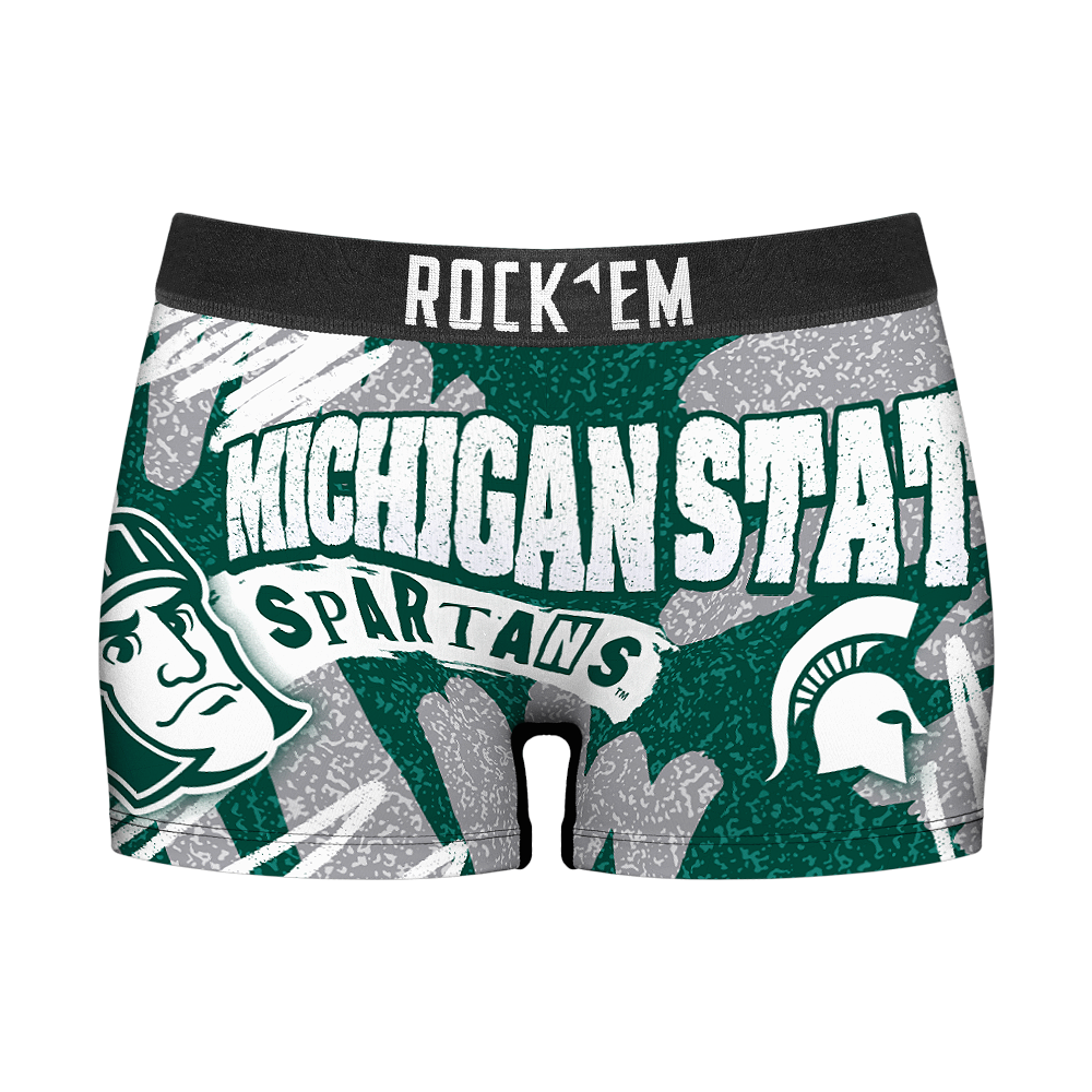 Women's Boy Shorts - Michigan State Spartans - Team Blast | Rock 'Em Socks