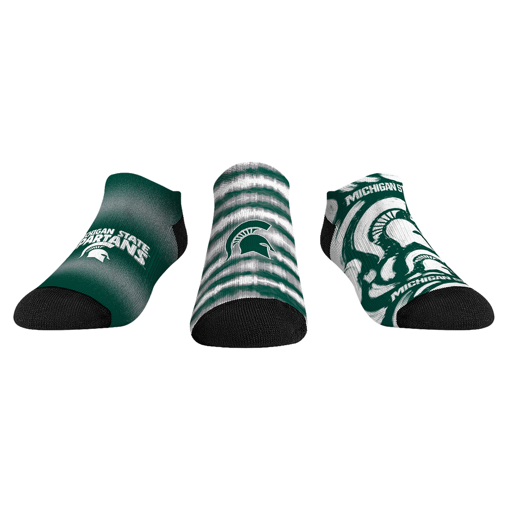 Michigan State Spartans - Low Cut  - Make Some Noise (3-Pack) | Rock 'Em Socks