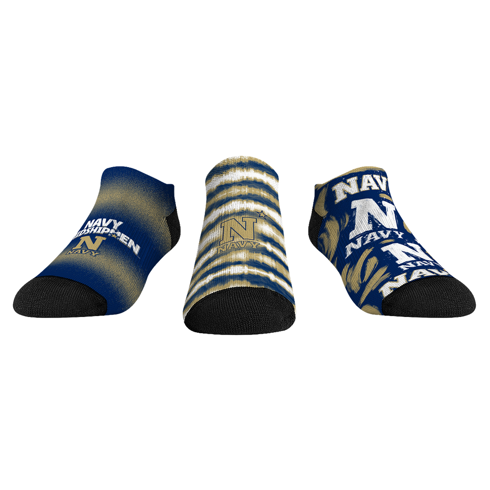 Navy Midshipmen - Low Cut  - Make Some Noise (3-Pack) | Rock 'Em Socks