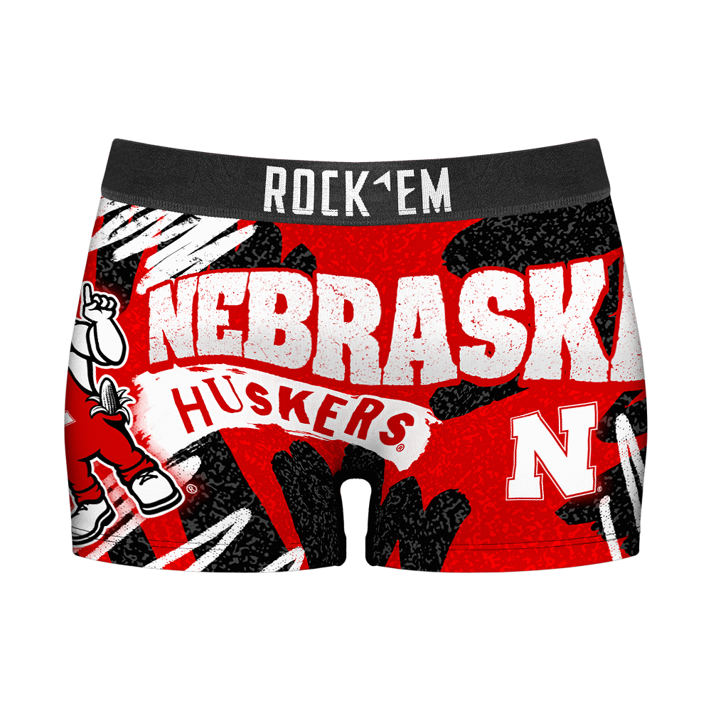 Women's Boy Shorts - Nebraska Huskers - Team Blast | Rock 'Em Socks 1