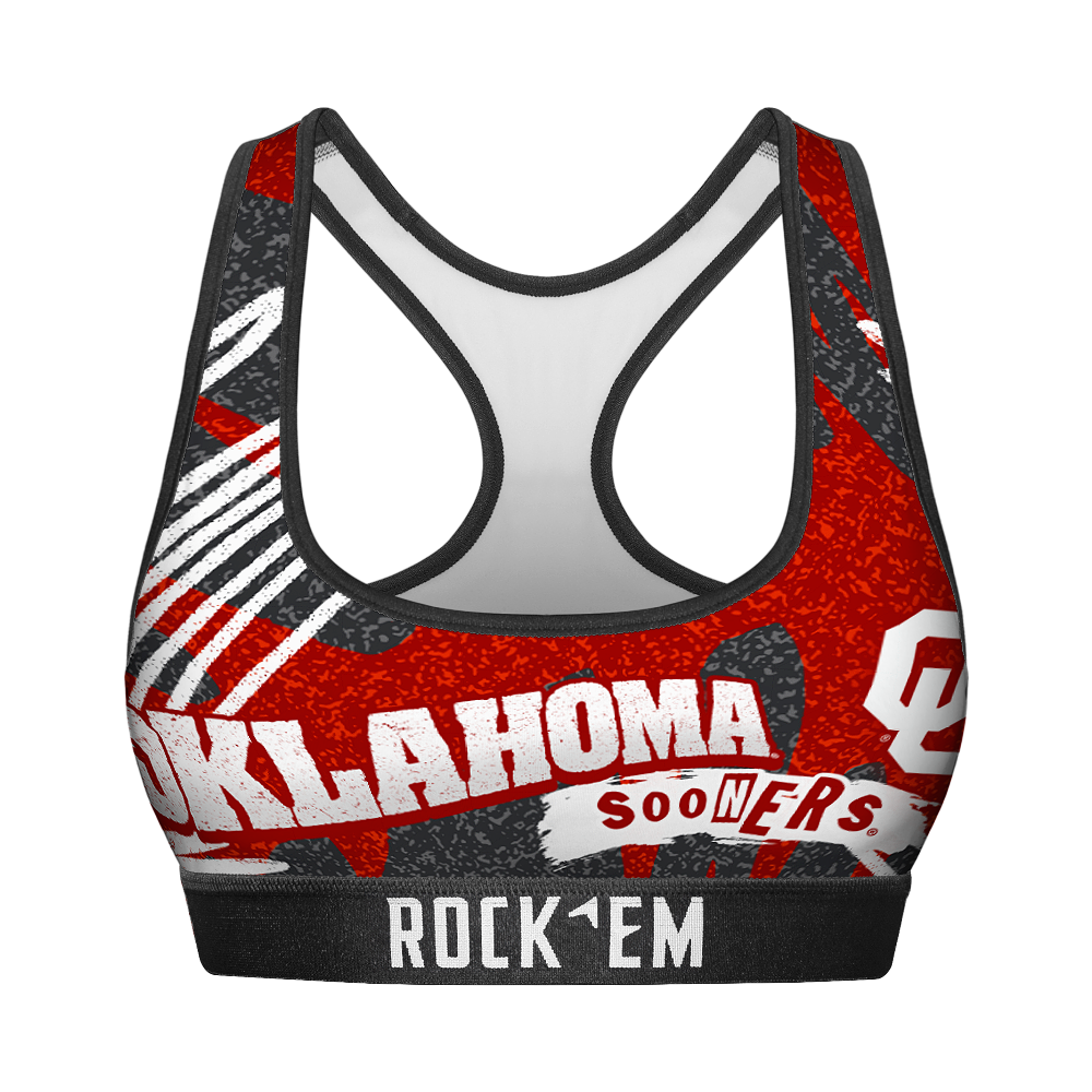 Women's Sports Bra - Oklahoma Sooners - Team Blast | Rock 'Em Socks