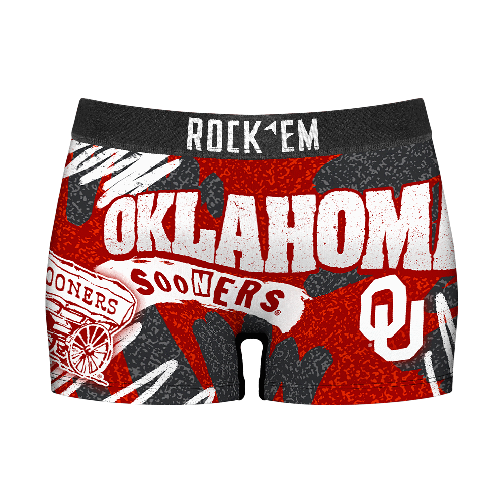Women's Boy Shorts - Oklahoma Sooners - Team Blast | Rock 'Em Socks