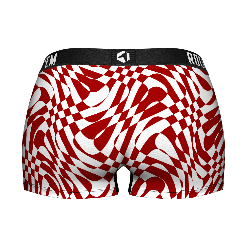 Women's Boy Shorts - Oklahoma Sooners - Wavy Checkers | Rock 'Em Socks
