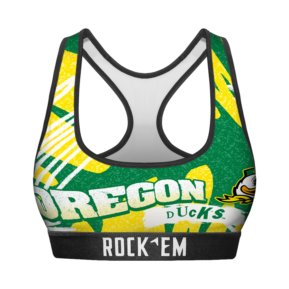 Women's Sports Bra - Oregon Ducks - Team Blast | Rock 'Em Socks 1