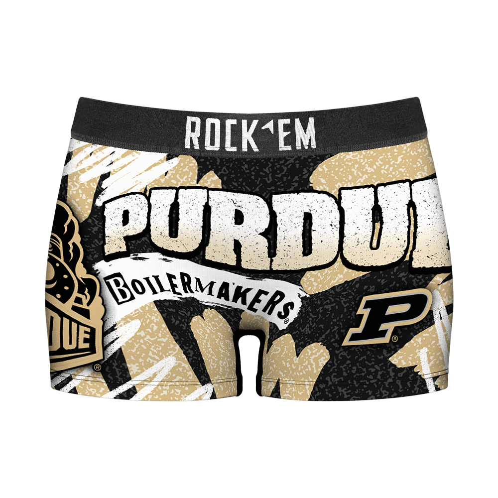 Women's Boy Shorts - Purdue Boilermakers - Team Blast | Rock 'Em Socks 1