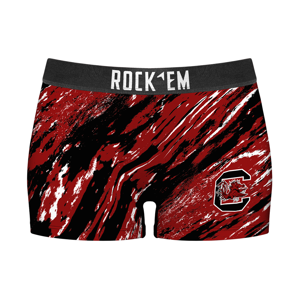Women's Boy Shorts - South Carolina Gamecocks - Retro Paint | Rock 'Em Socks 1