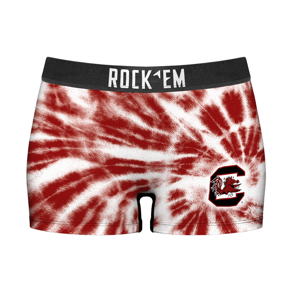 Women's Boy Shorts - South Carolina Gamecocks - Team Tie Dye | Rock 'Em Socks 1