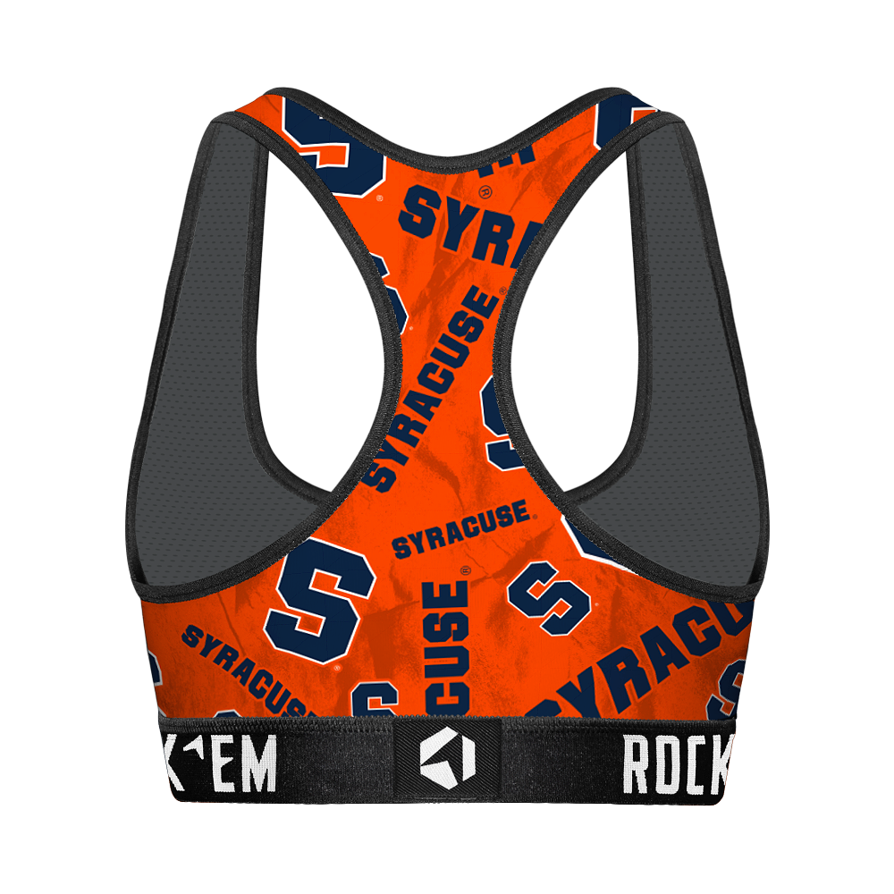Women's Sports Bra - Syracuse Orange - Logo All-Over | Rock 'Em Socks 2