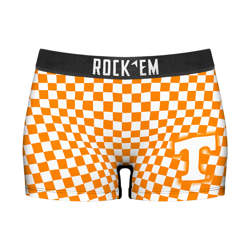 Women's Boy Shorts - Tennessee Volunteers - Full Checkerboard | Rock 'Em Socks 1
