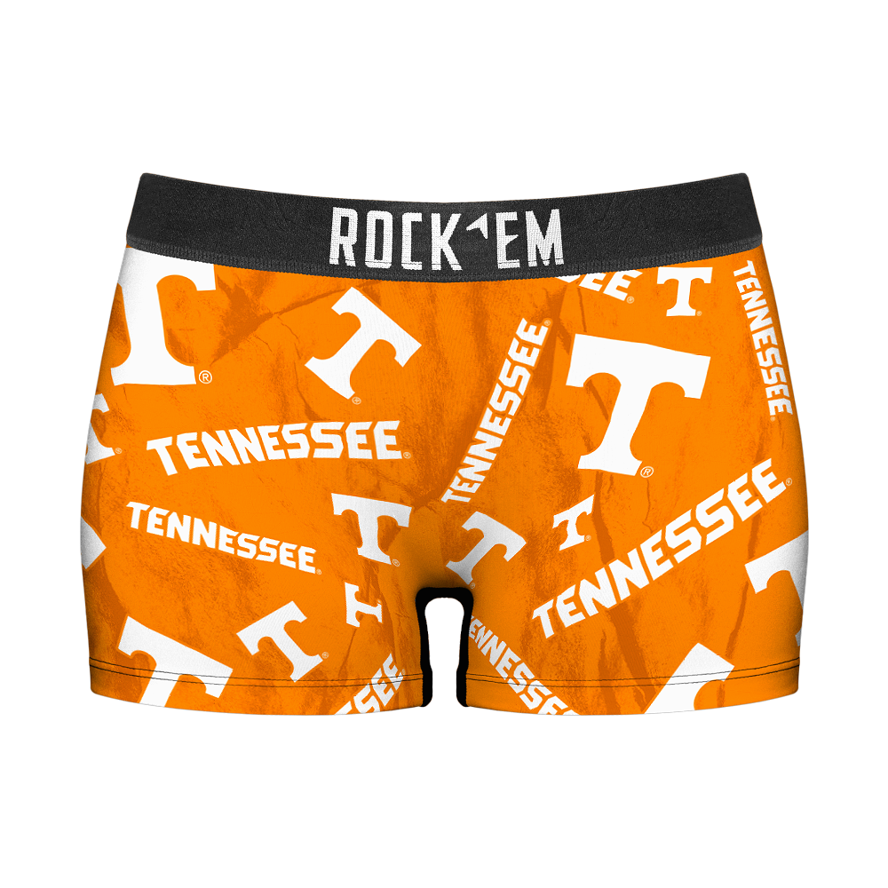Women's Boy Shorts - Tennessee Volunteers - Logo All-Over | Rock 'Em Socks 1