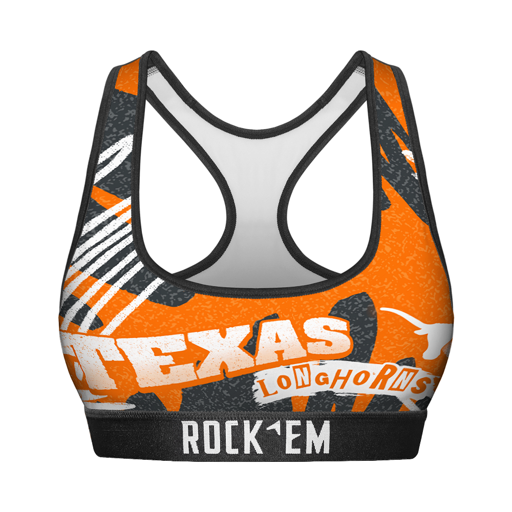 Women's Sports Bra - Texas Longhorns - Team Blast | Rock 'Em Socks 1