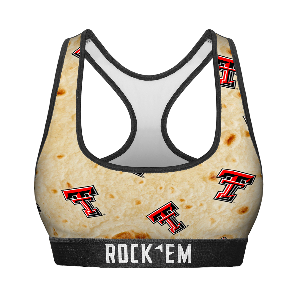 Women's Sports Bra - Texas Tech Red Raiders - Full Tortilla | Rock 'Em Socks 1