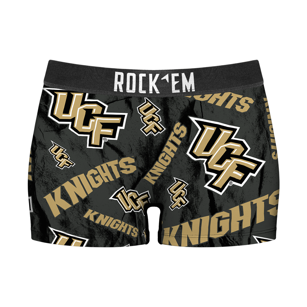 Women's Boy Shorts - UCF Knights - Logo All-Over | Rock 'Em Socks