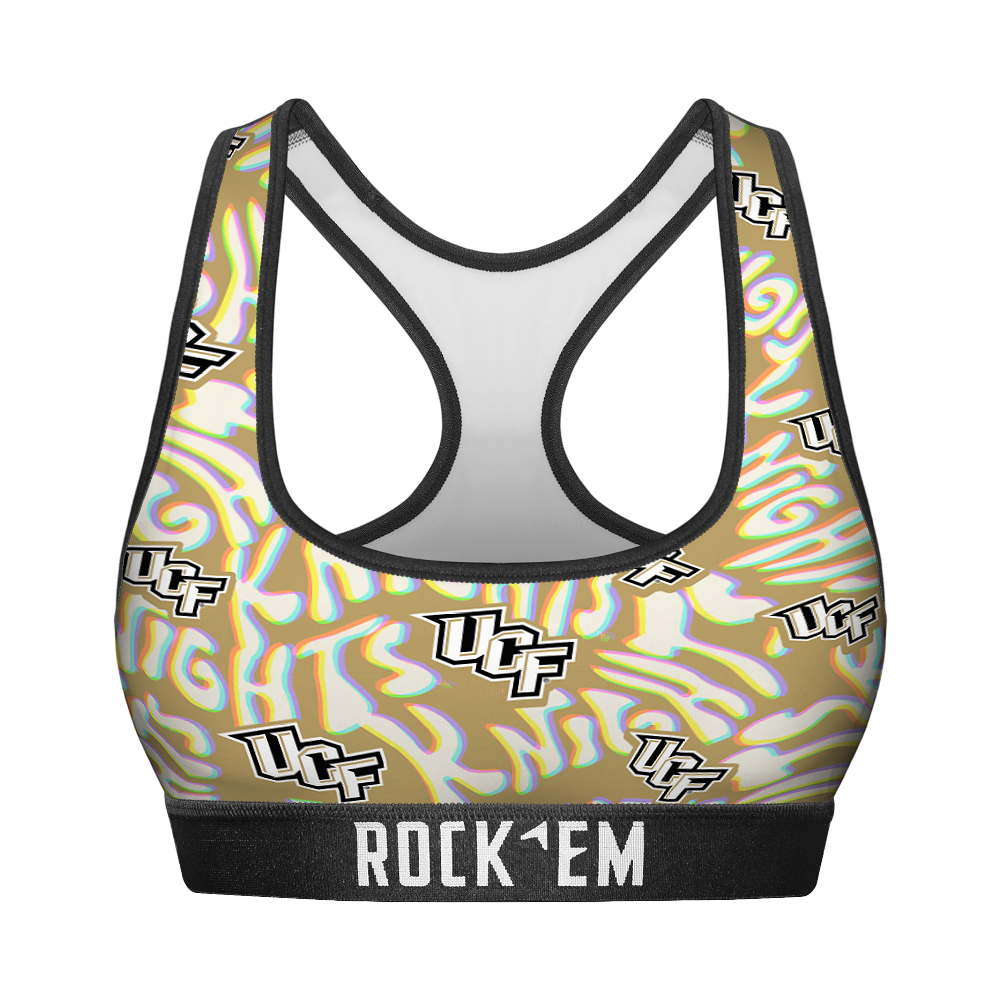 Women's Sports Bra - UCF Knights - Twisted Wordmark | Rock 'Em Socks
