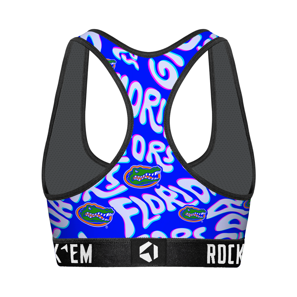 Women's Sports Bra - Florida Gators - Twisted Wordmark | Rock 'Em Socks 2