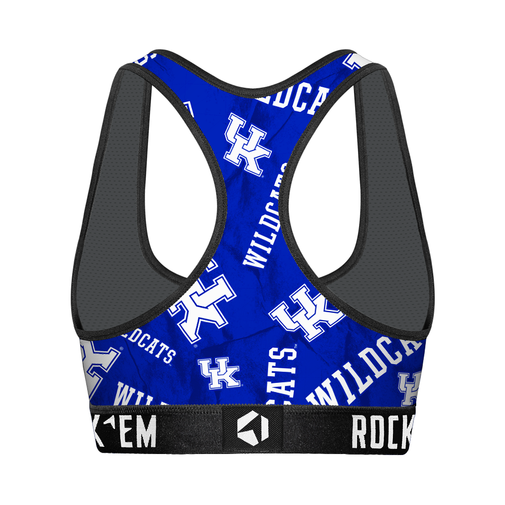 Women's Sports Bra - Kentucky Wildcats - Logo All-Over | Rock 'Em Socks 2