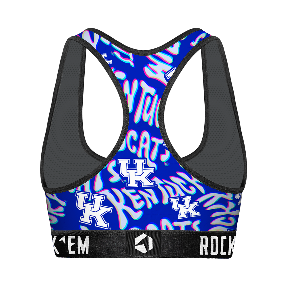 Women's Sports Bra - Kentucky Wildcats - Twisted Wordmark | Rock 'Em Socks