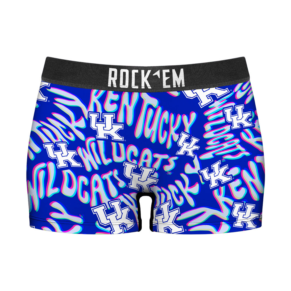 Women's Boy Shorts - Kentucky Wildcats - Twisted Wordmark | Rock 'Em Socks