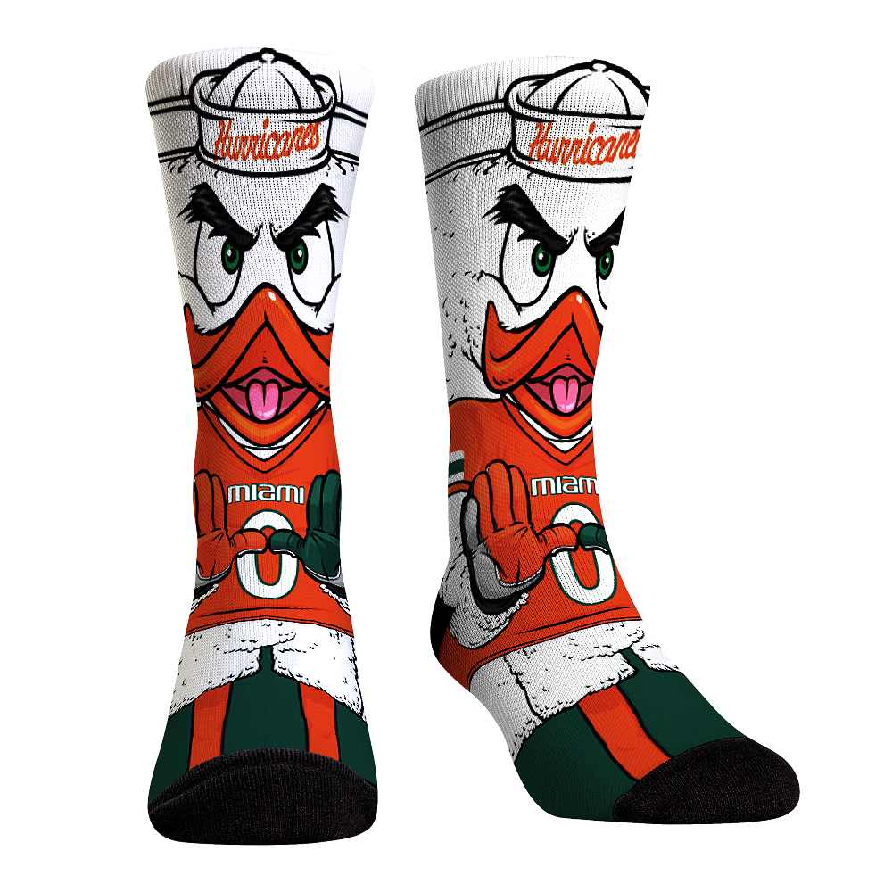 Miami Hurricanes - HyperOptic Mascot | Rock 'Em Socks 1