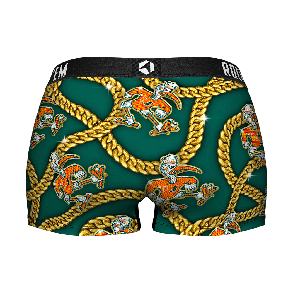 Women's Boy Shorts - Miami Hurricanes - Cuban Links | Rock 'Em Socks 2