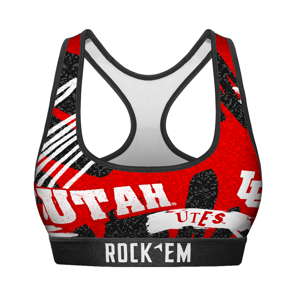 Women's Sports Bra - Utah Utes - Team Blast | Rock 'Em Socks