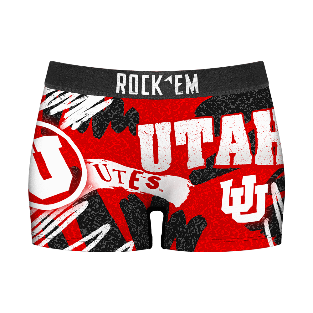 Women's Boy Shorts - Utah Utes - Team Blast | Rock 'Em Socks