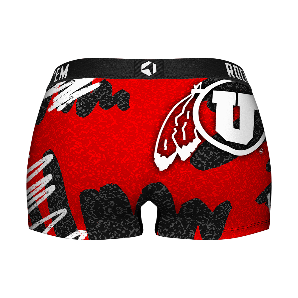 Women's Boy Shorts - Utah Utes - Team Blast | Rock 'Em Socks