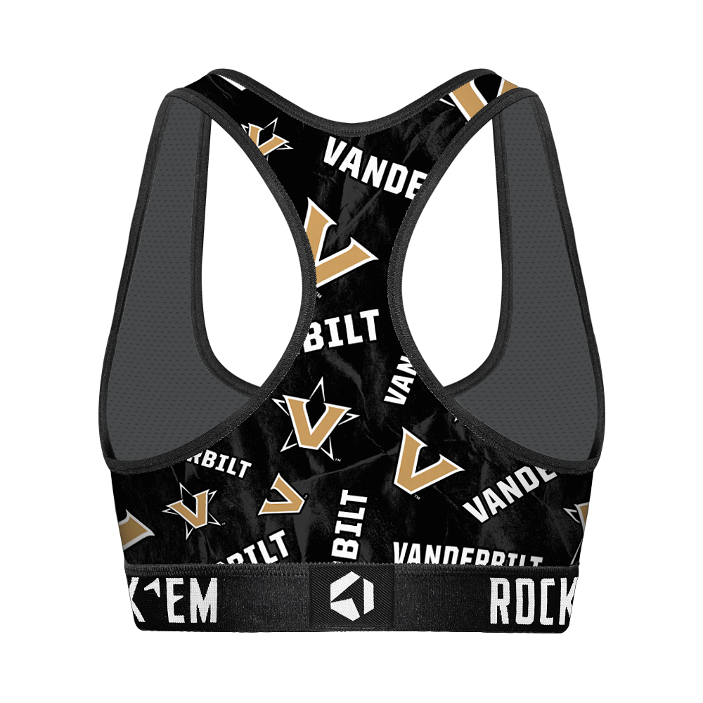 Women's Sports Bra - Vanderbilt Commodores - Logo All-Over 2