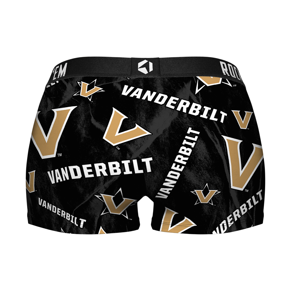 Women's Boy Shorts - Vanderbilt Commodores - Logo All-Over | Rock 'Em Socks