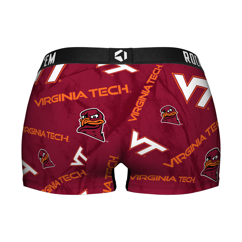 Women's Boy Shorts - Virginia Tech Hokies - Logo All-Over | Rock 'Em Socks 2