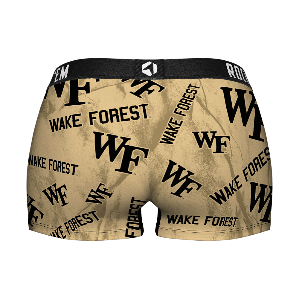 Women's Boy Shorts - Wake Forest Demon Deacons - Logo All-Over | Rock 'Em Socks