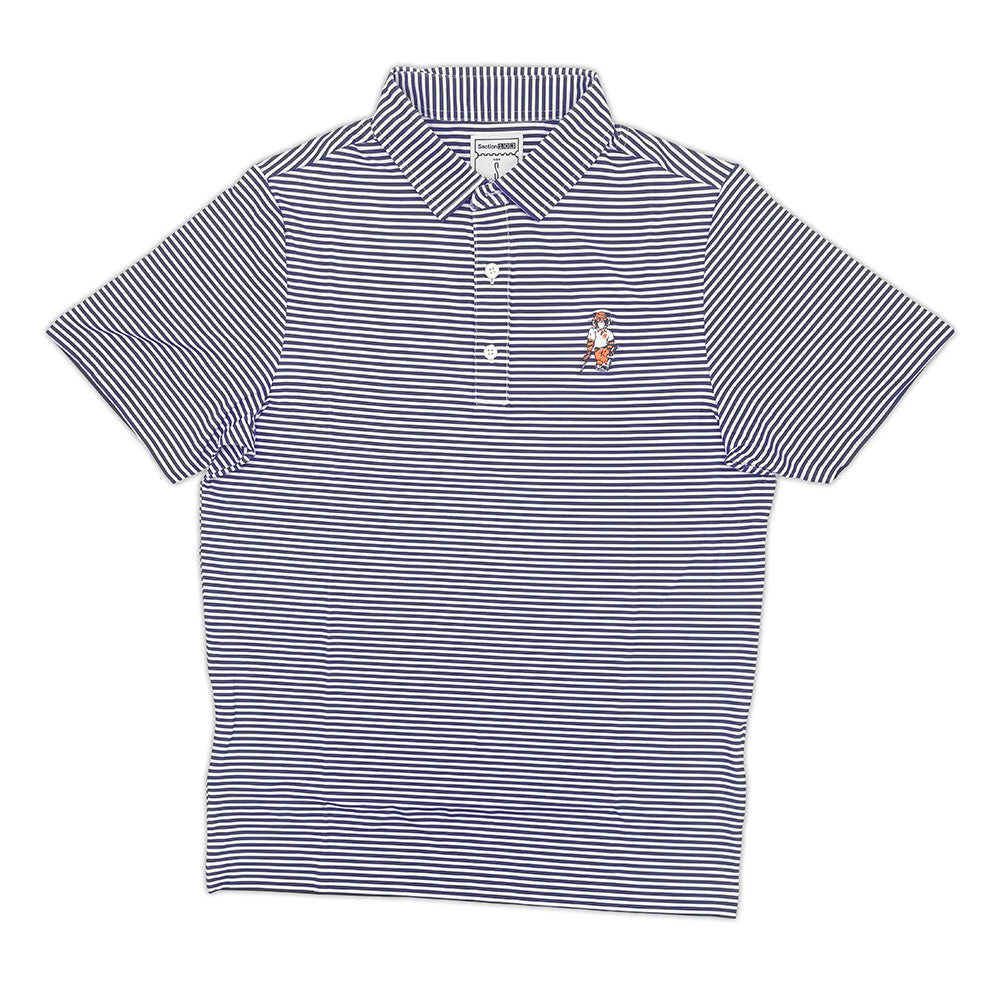 Clemson Golf Swinging Tiger Striped Performance Polo | Section 103 2