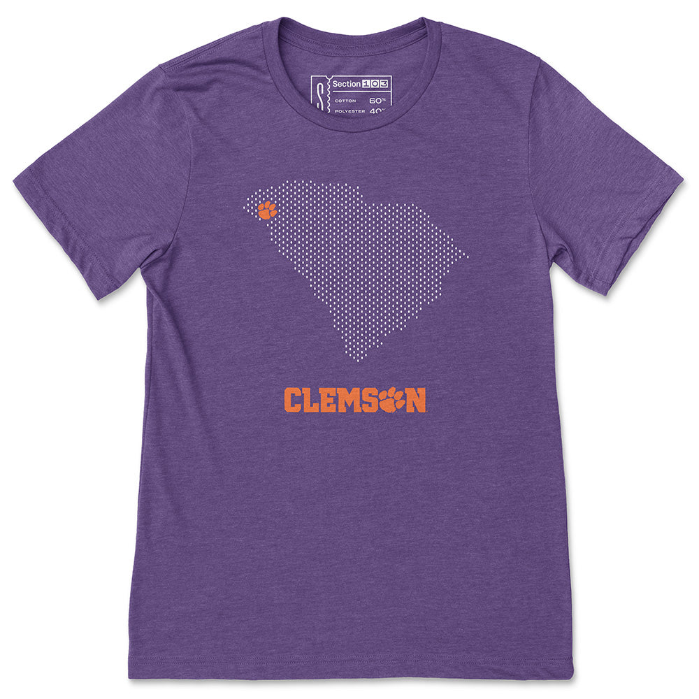 Clemson Mesh Map T-Shirt | Section 103