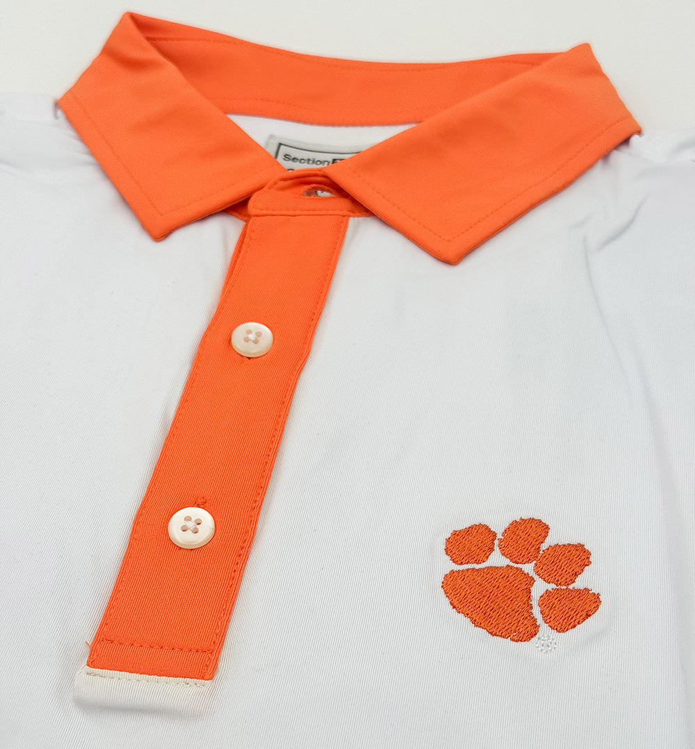 Clemson Contrast Collar Performance Polo | Section 103 3