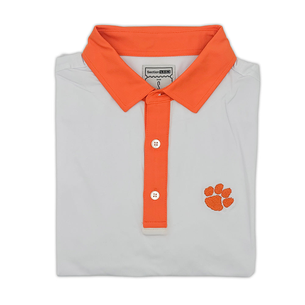 Clemson Contrast Collar Performance Polo | Section 103 1