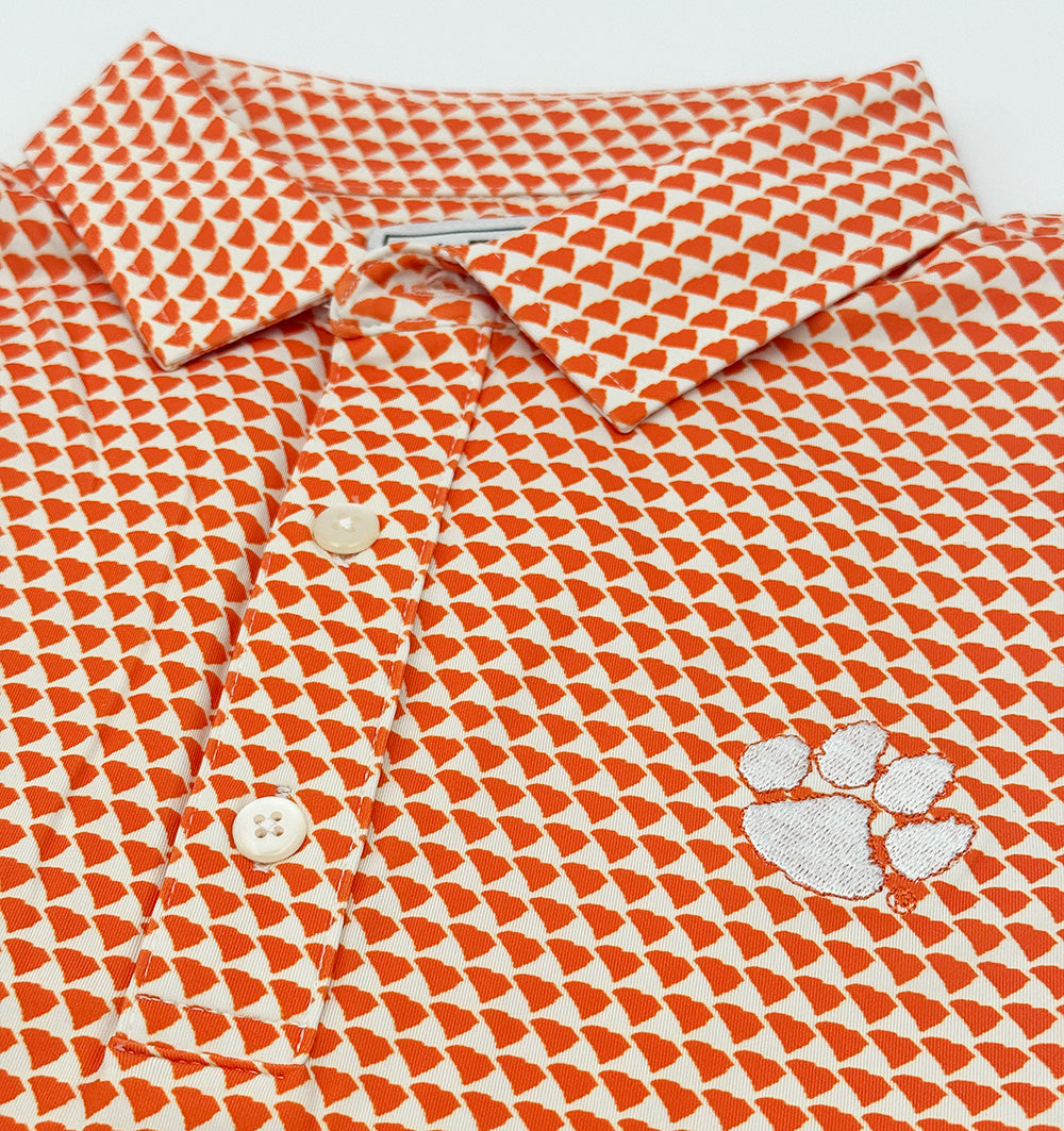 Clemson Map Pattern Performance Polo | Section 103 3
