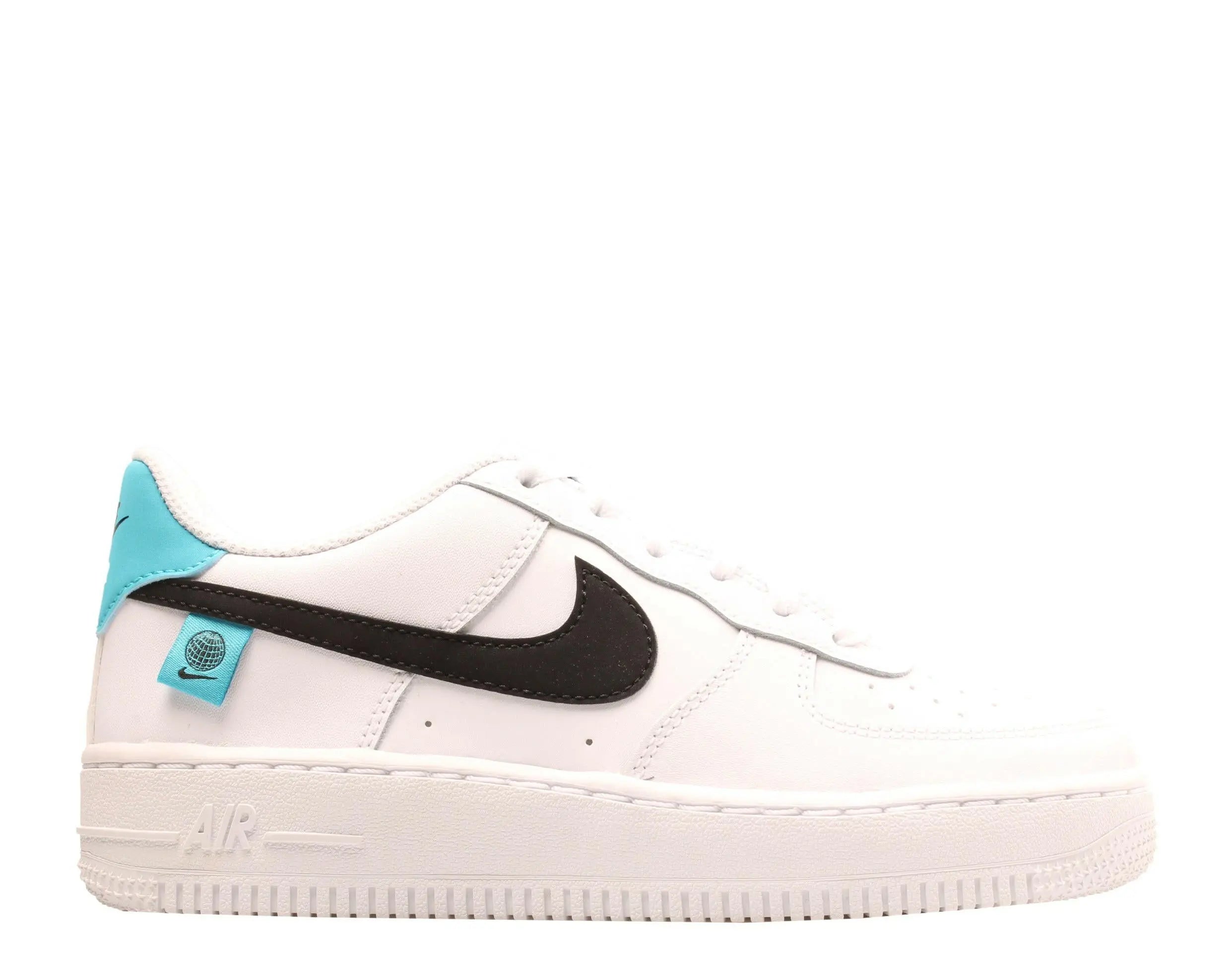 Nike Air Force 1 WW Big Kids Basketball Shoes White/Black-Blue Fury 2