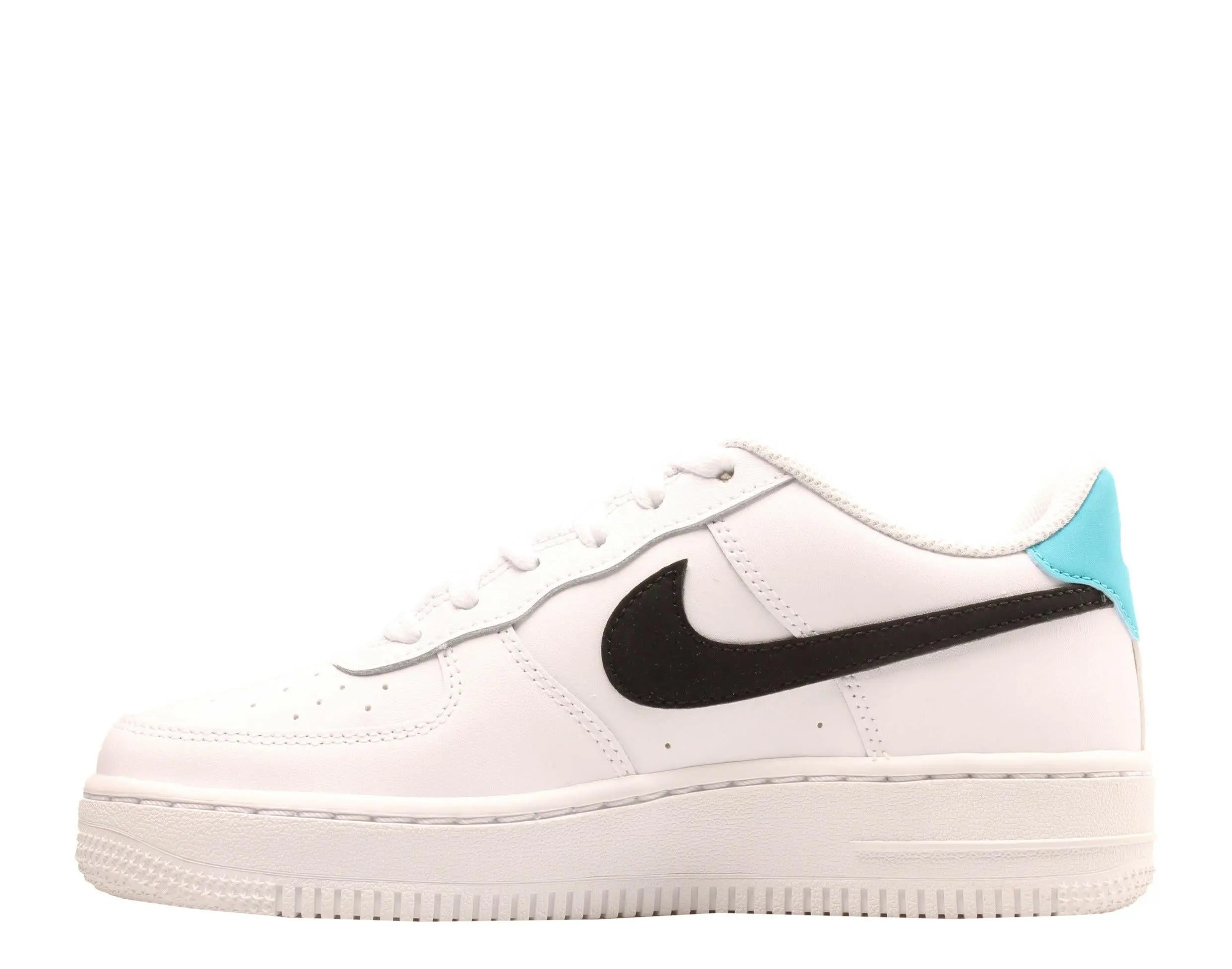 Nike Air Force 1 WW Big Kids Basketball Shoes White/Black-Blue Fury 3