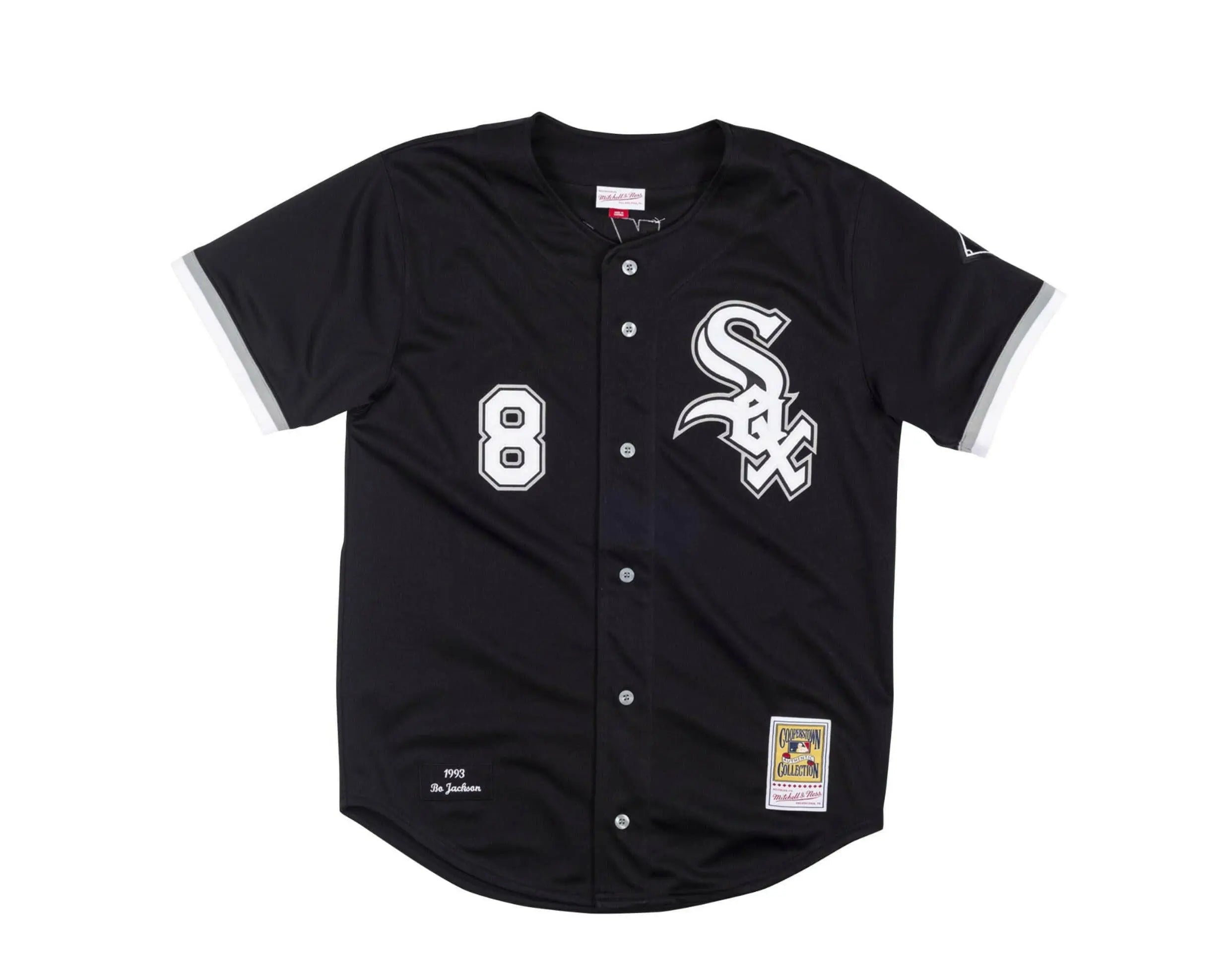 Mitchell & Ness Authentic Chicago White Sox 1993 Bo Jackson Men Jersey Black/White 1
