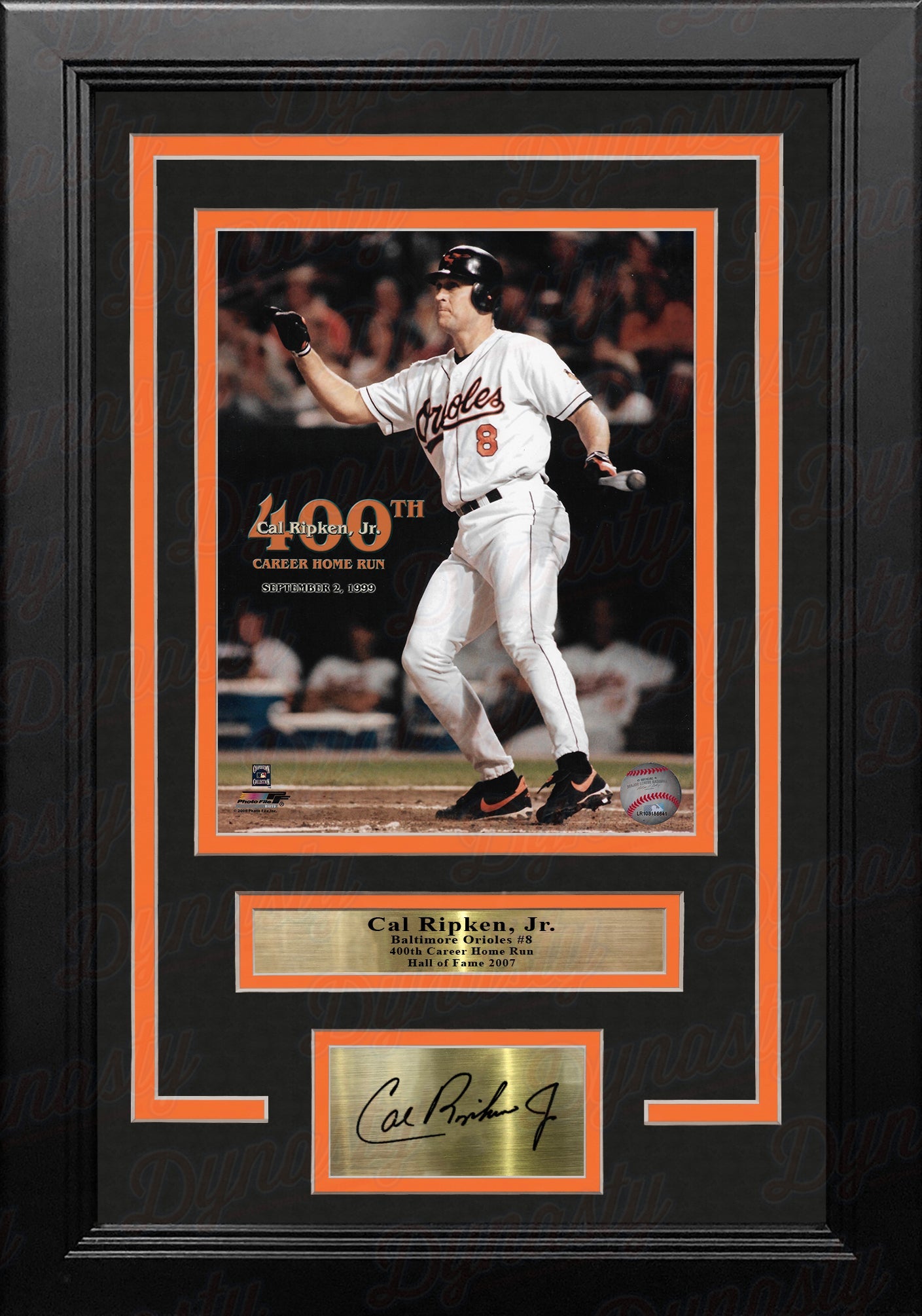 Cal Ripken, Jr. 400th Home Run Baltimore Orioles 8" x 10" Framed Baseball Photo with Engraved Autograph 1
