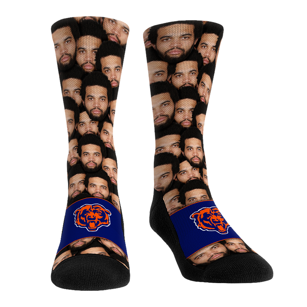 Caleb Williams - Chicago Bears  - Face Repeat | Rock 'Em Socks 1
