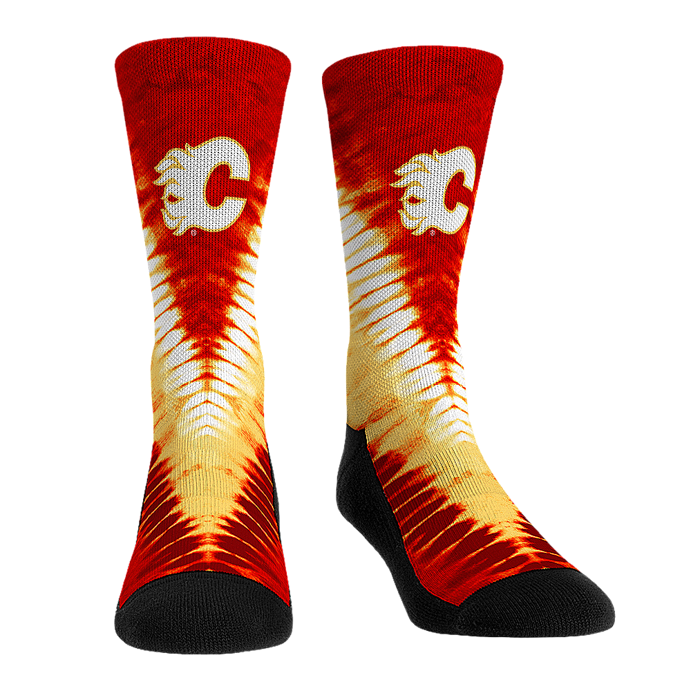 Calgary Flames - V Shape Tie Dye | Rock 'Em Socks