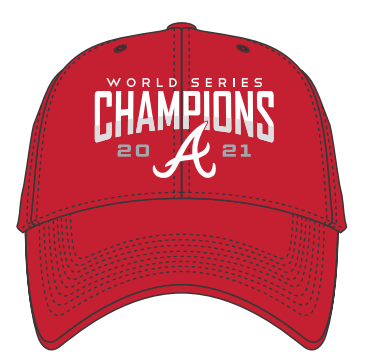 Atlanta Braves - World Series Champions Red Clean Up Hat, 47 Brand 1