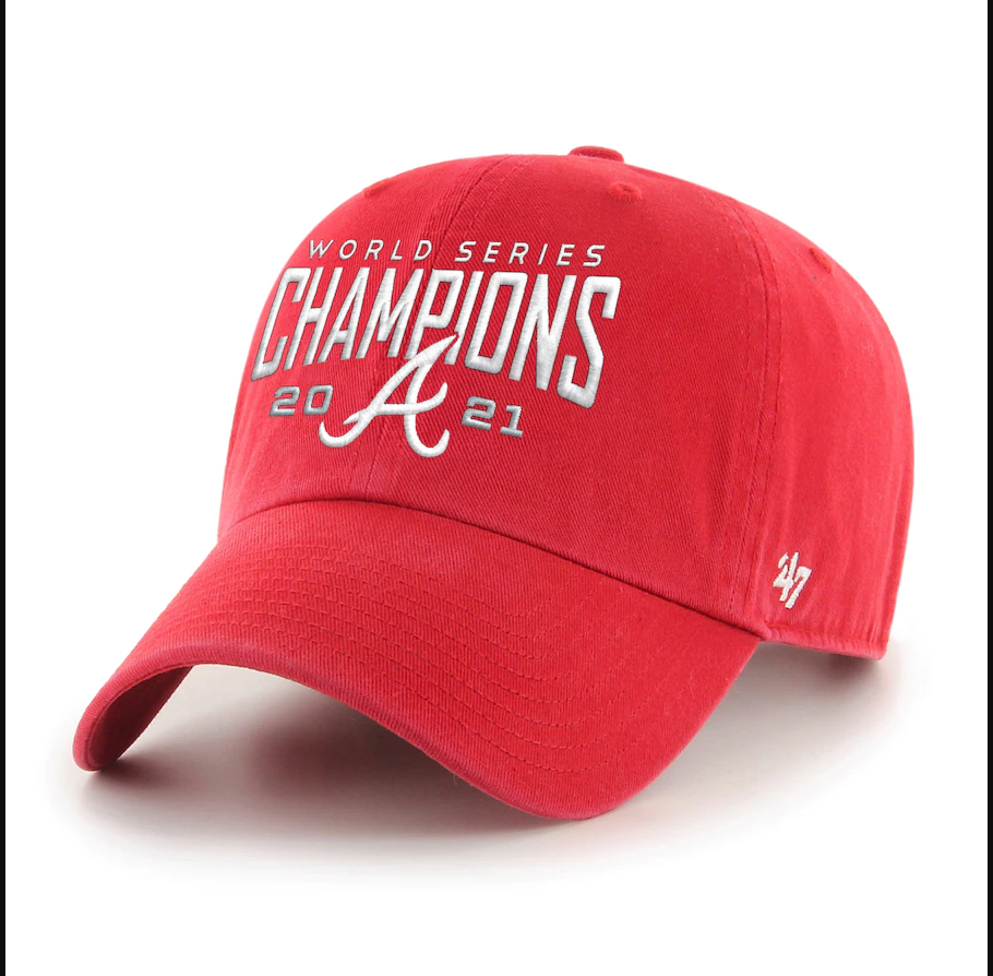 Atlanta Braves - World Series Champions Red Clean Up Hat, 47 Brand 2