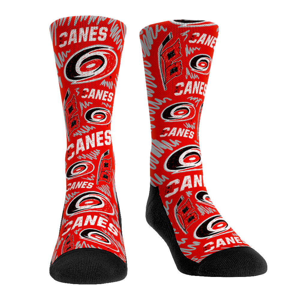 Carolina Hurricanes - Logo Sketch | Rock 'Em Socks